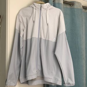 Under Armor White and grey night rain jacket